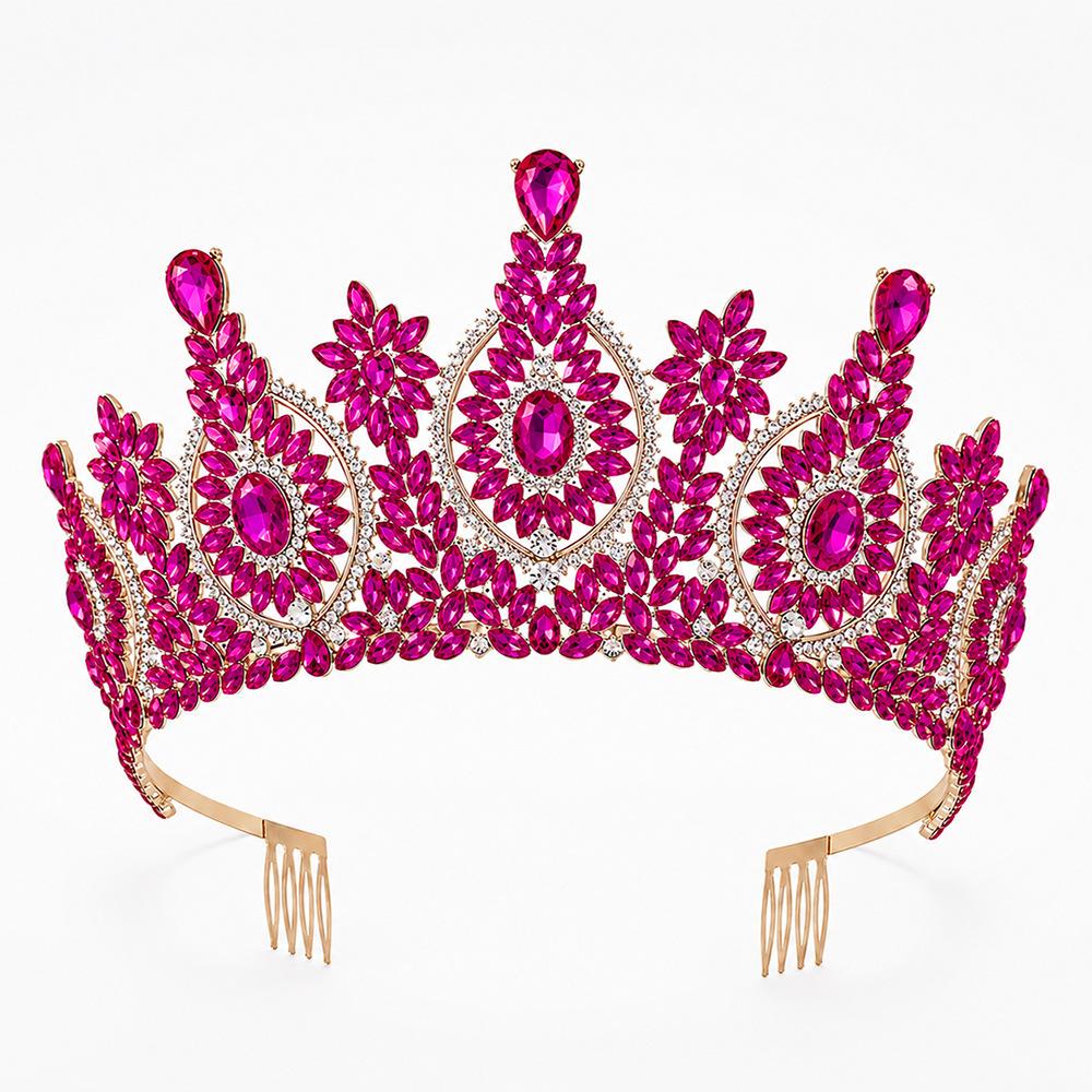 Factory Direct Supply of Bridal Crowns, Baroque European and American Hair Accessories, Crown Headpieces, Full Diamond Dress Accessories, High-End Jewelry Delivery