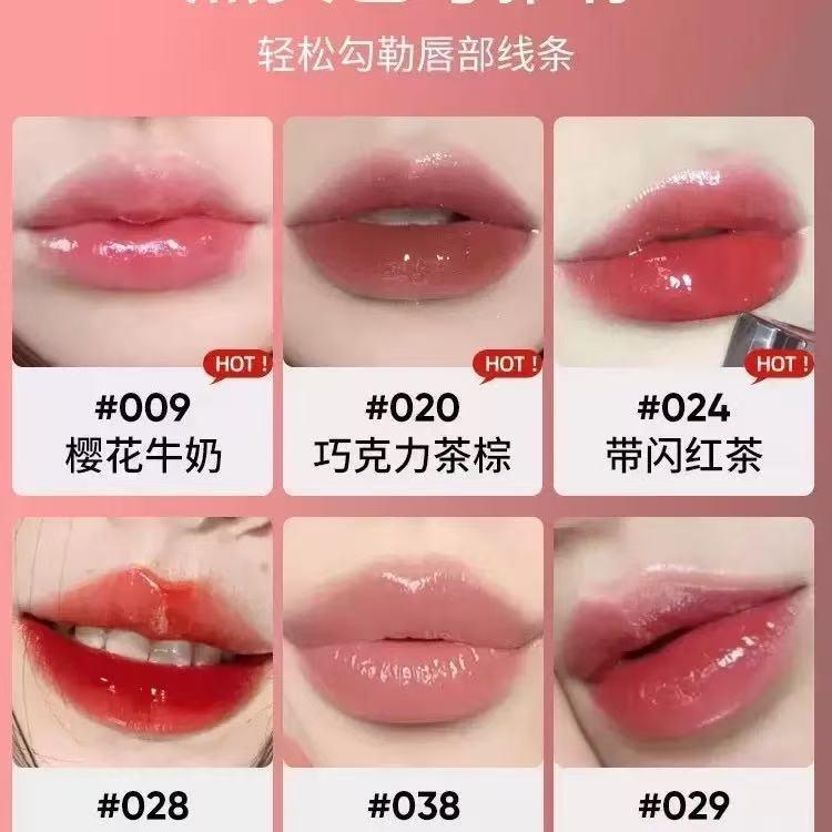 [Same Model as the One in the Store, Embossed Seductive Lip Gloss, Lip Glaze, Big-Name Lipstick, Long-Lasting Moisturizing Lip Gloss 018.001.028