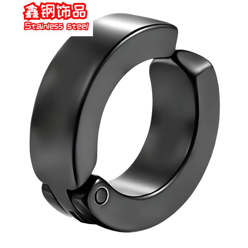 Stainless Steel Ear Clips, Earrings, Cross-Border Hot-Selling Korean Style Personalized Unisex Ear Cuffs, Titanium Steel Ear Buckles, Ear Studs Jewelry