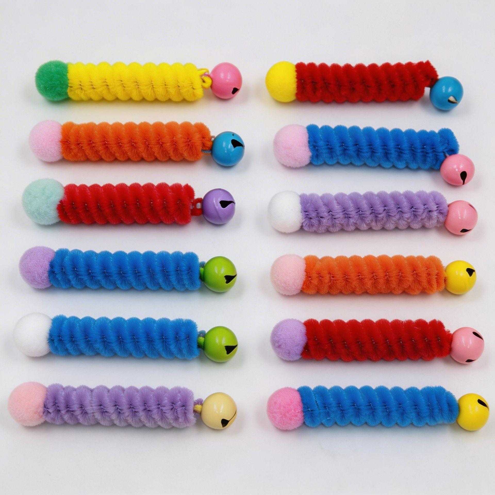 Amazon Cross-Border New Colorful Cat Toys, Cat Self-Entertainment Hair Strips, Hair Balls, Bells, Pet Set