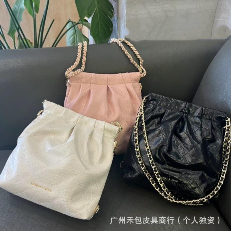 Trendy Hot-Selling Quilted Backpack Mini Hobo Bag Ck-6076 Single Shoulder Crossbody Mini Garbage Bag Women's Bag
