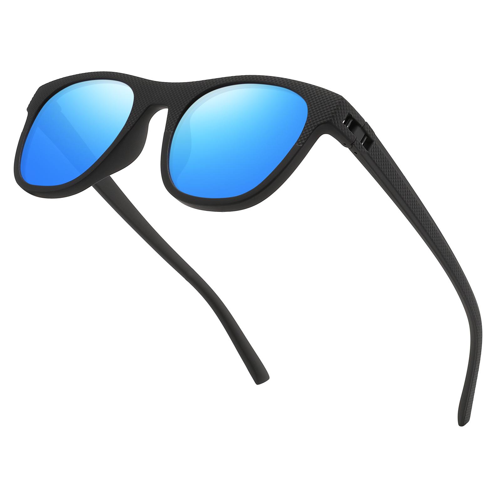 New cross-border full-frame driving sunglasses, trendy men's lightweight casual sunglasses with spring hinges and polarized lenses for sports