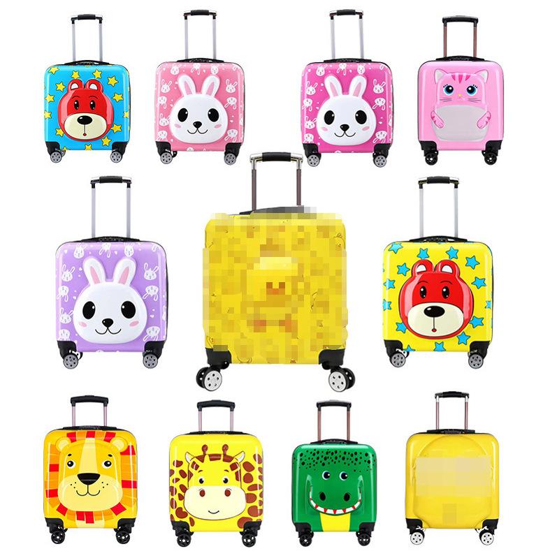 Children's Cartoon Suitcase for Girls, Carry-On Luggage, Cute Suitcase with Universal Wheels, Gift Box, Children's Password Suitcase