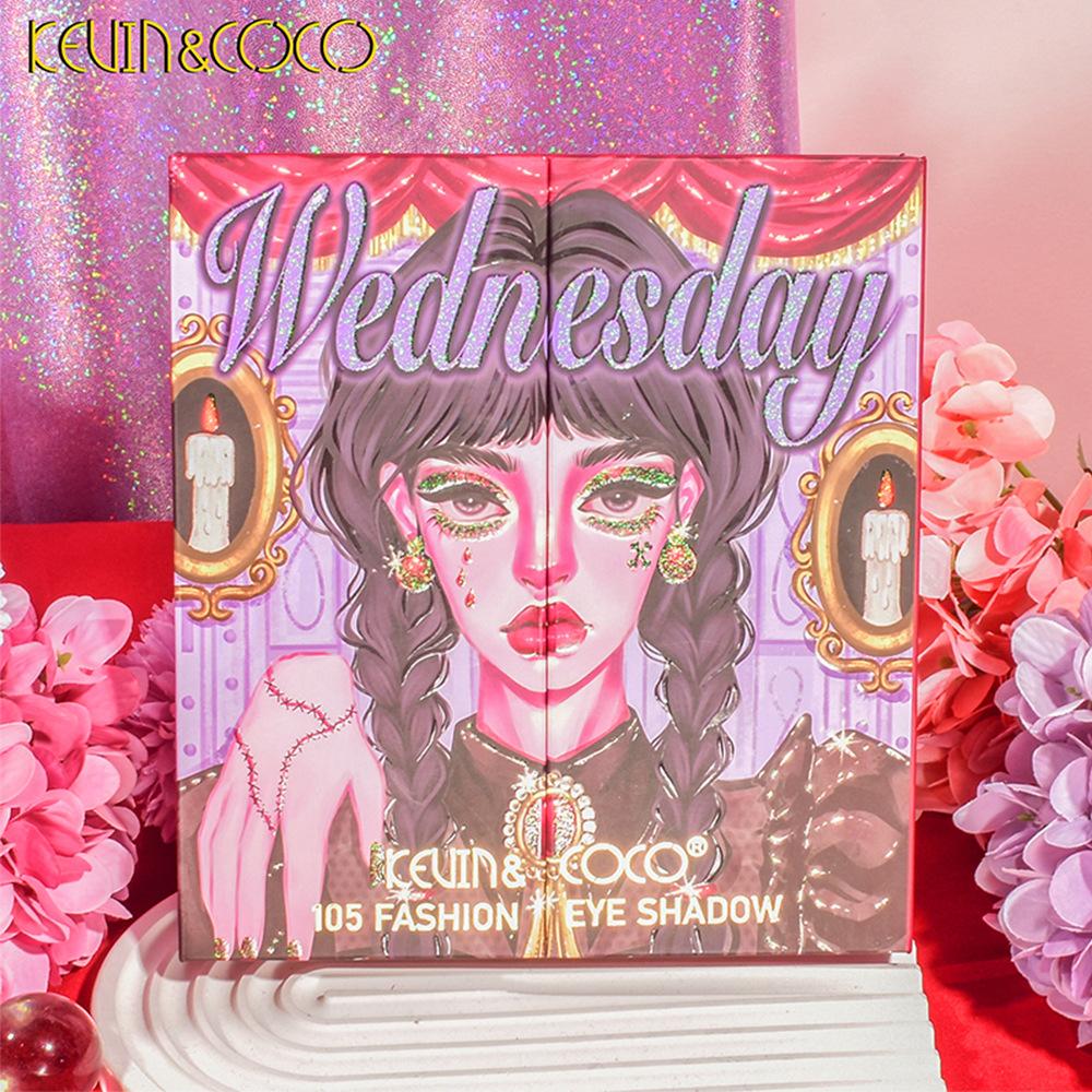 Cross-Border Hot-Selling 105-Color Eyeshadow Palette, Foldable Eyeshadow, Highlighter, Blush Cosmetics, Multi-Purpose Eyeshadow Palette