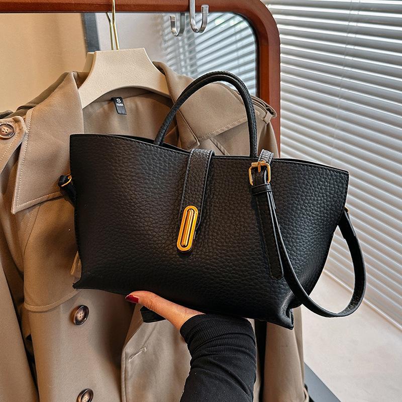 Retro Commuter Tote Bag for Women 2024 New Large-Capacity Shoulder Bag Korean Style Versatile Crossbody Bag