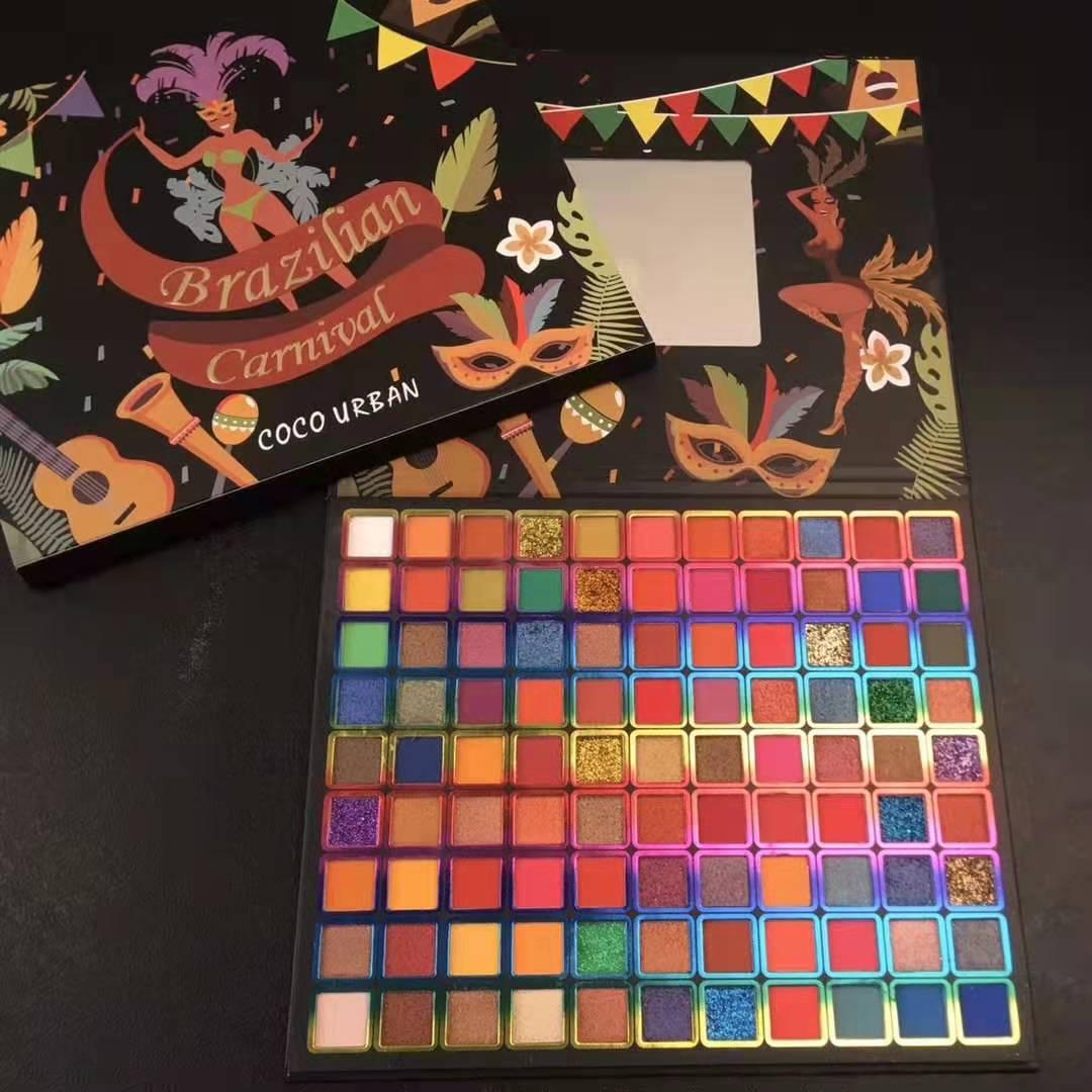 Foreign trade cross-border Brazilian Carnival 99-color eye shadow European and American makeup plate pearlescent matte gorgeous stage makeup artist foreign trade