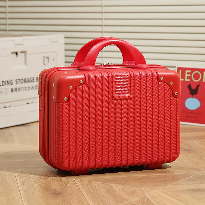 Retro 14inch Small Box Suitcase Mini Cosmetic Case Souvenir 16inch Suitcase Storage Password Boarding Case