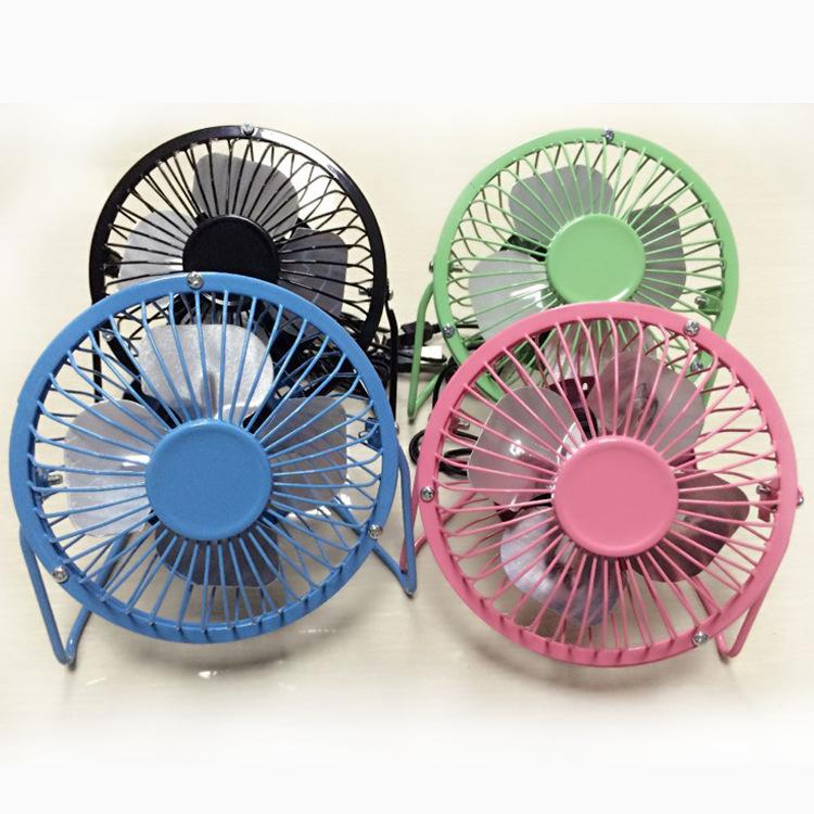 Source factory mini fan car fan USB fan desktop 4 inch plastic wrought iron desktop fan