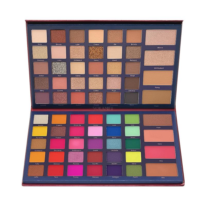Capel 68-Color Contouring Highlighter Blush Eyeshadow All-In-One Palette Three-In-One Stage Makeup Colorful Multi-Functional Palette Eyeshadow Palette