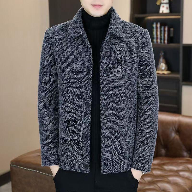 Men's Lapel Jacket 2025 Spring & Fall New Style Young Mature Style Fashionable Casual Men's Short Jacket