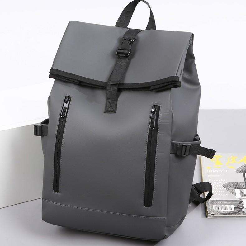 New simple men's backpack, large-capacity casual travel bag, commuter laptop backpack, lightweight college student schoolbag