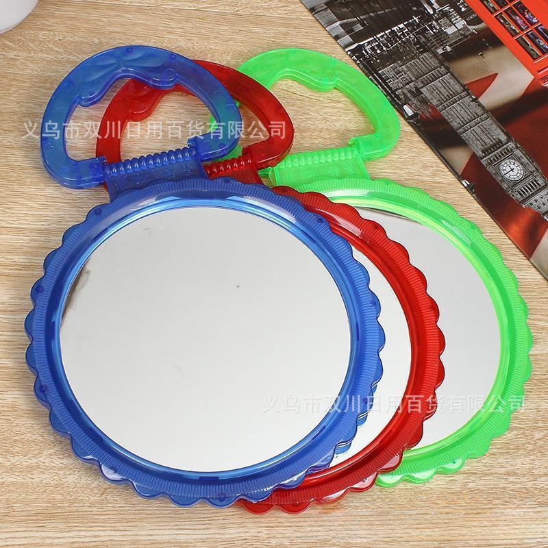 508 Large Round Mirror Household Large Lace Old-fashioned Plastic Wedding Mirror Desktop Desktop Makeup Mirror 2 Yuan Store Wholesale