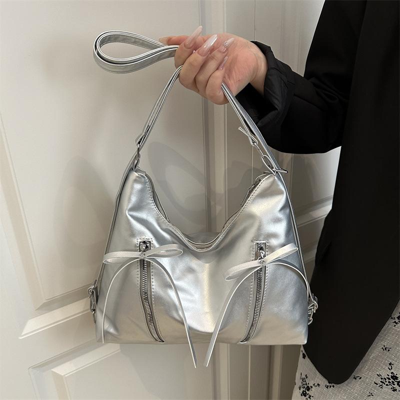 2025 New Bow Backpack Women's Fashion South Korea Tote Bag Casual Large Capacity Shoulder Bag