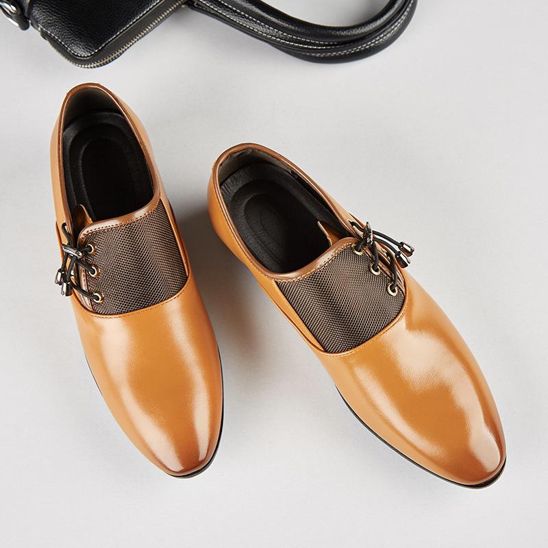 New Large Size Leather Shoes for Men, Business Formal Shoes, Versatile Wedding Shoes, Soft Black Casual Shoes, Drop Shipping