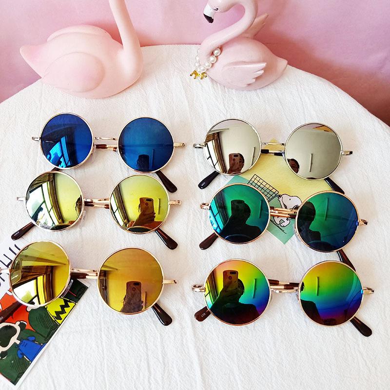 Children's round frame glasses retro metal small round sunglasses baby cute boy cute small glasses sunglasses trendy female
