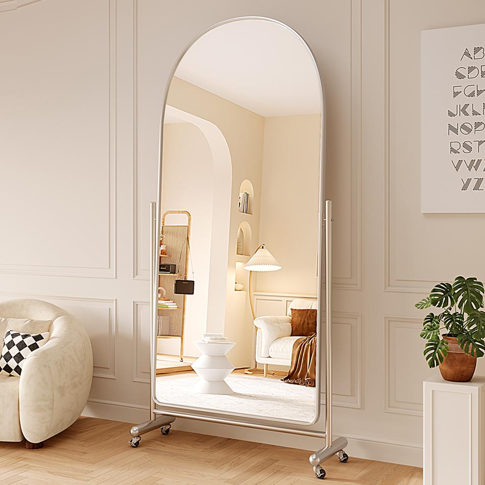 Mirror, Full-Length Mirror, Movable Floor Mirror, Home Use, Clothing Store Fitting Mirror, Foreign Trade Cross-Border Dressing Mirror, Slimming and Beautifying