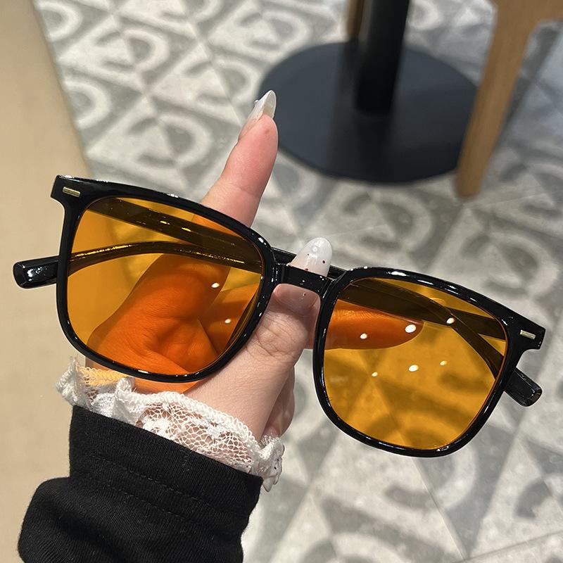 Tiktok Mi Ding Sunglasses Korean Version Retro High-End Sunglasses Slimming Uv Protection Sunglasses for Women Trendy