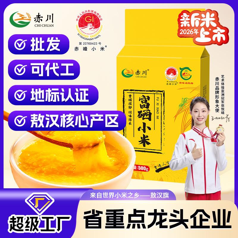 Inner Mongolia Selenium-Rich Yellow Millet 25 New Crop Authentic Millet for Cooking Porridge 500g Whole Grains Vacuum Wholesale