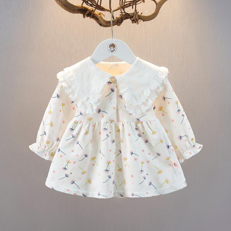 Girls' Spring Floral Skirt, Fashionable Spring Clothes, Baby Girl's Korean Style Dress, Baby Spring Clothes