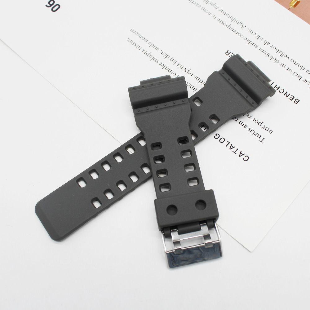 Suitable for g Shock Watch Strap Ga110/100/120 Black Warrior Black Gold Waterproof Sports Pu Strap Men's Model