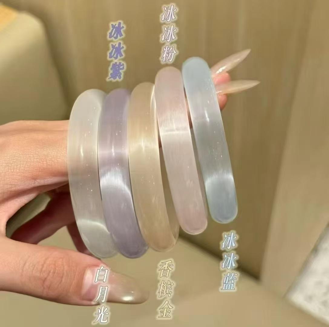 White Moonlight Glass Cat's Eye Bracelet for Women, Multiple Colors Available, Fashionable Jewelry Wholesale, One Piece Dropshipping, Gift Box Optional