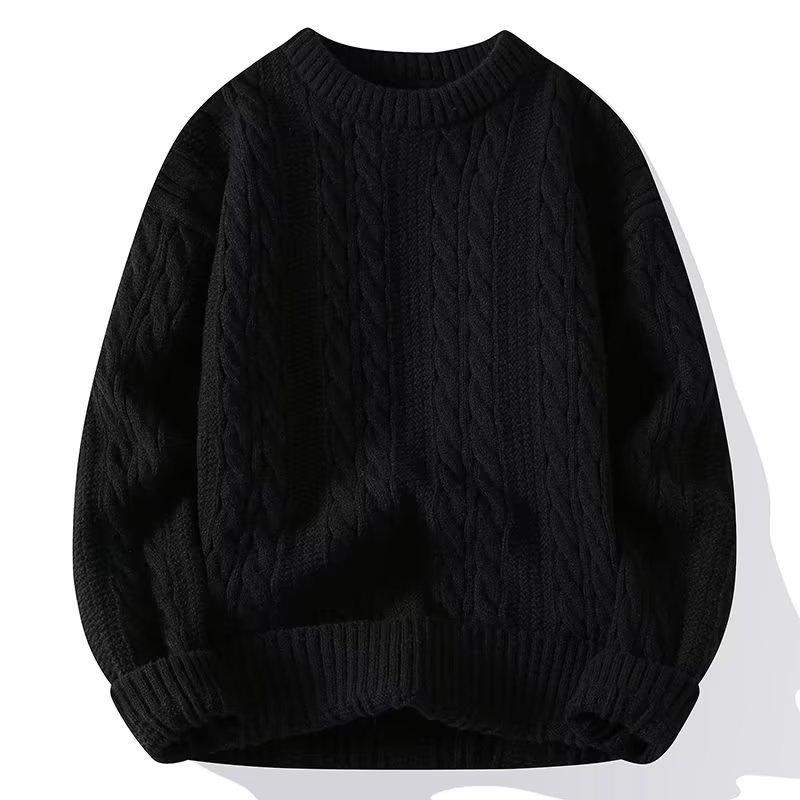 2024 Men's Japanese Style Twist Loose Sweater Men's Autumn and Winter New Long Sleeve Sweater for Couple Crewneck Top Trendy