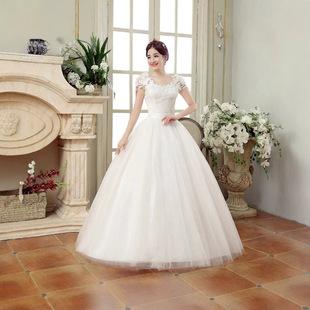 2026 Spring New Plus Size Wedding Dress Slim Fit Floor-Length Lace Floral Off-Shoulder for Women