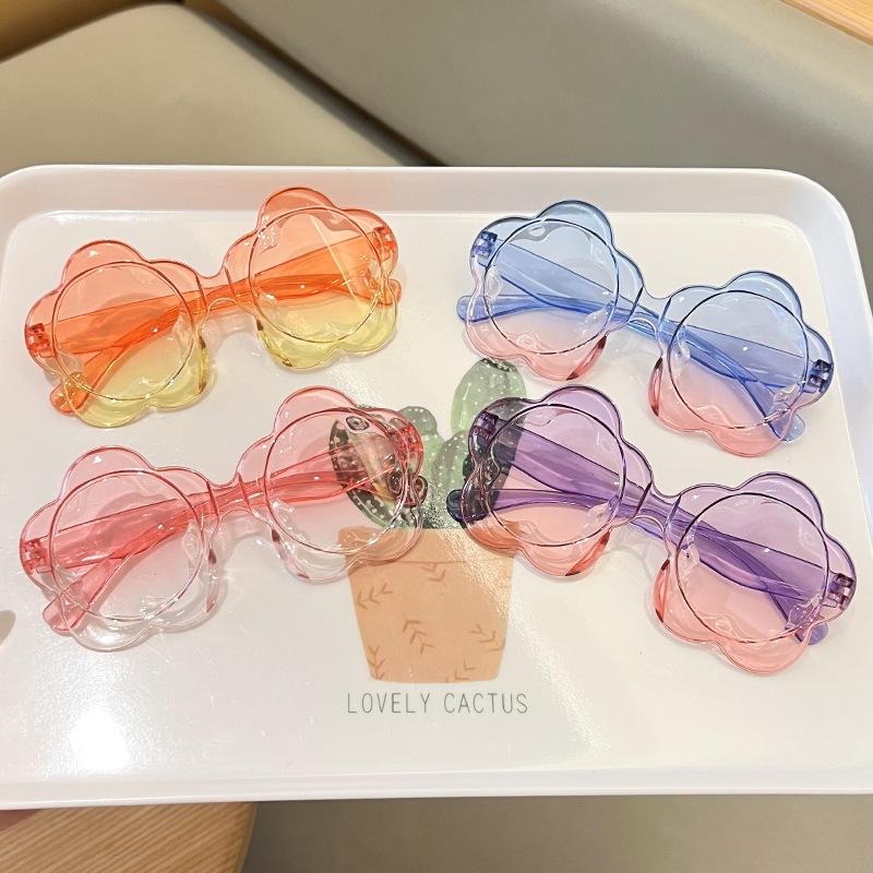 New One-Piece Colorful Children's Sunglasses with Round Frames, Amazon Kids' Glasses, Sun Protection Baby Sunglasses