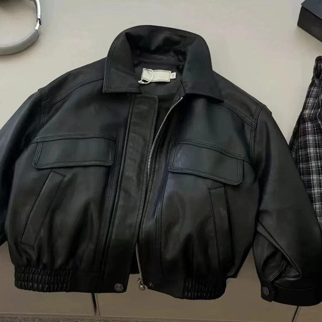 Boys' Spring and Autumn Leather Jacket 2026 New Korean Style Autumn Cool Leather Jacket Pu for Kids