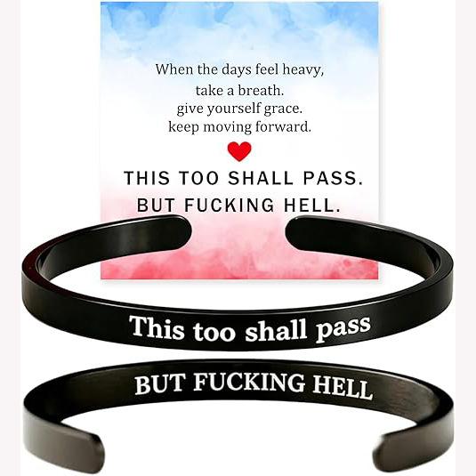Cross-Border Wholesale Colorful Stainless Steel Open C Bracelet for Women, Motivational Bracelet with a High-End Feel, Holiday Gift Bracelet