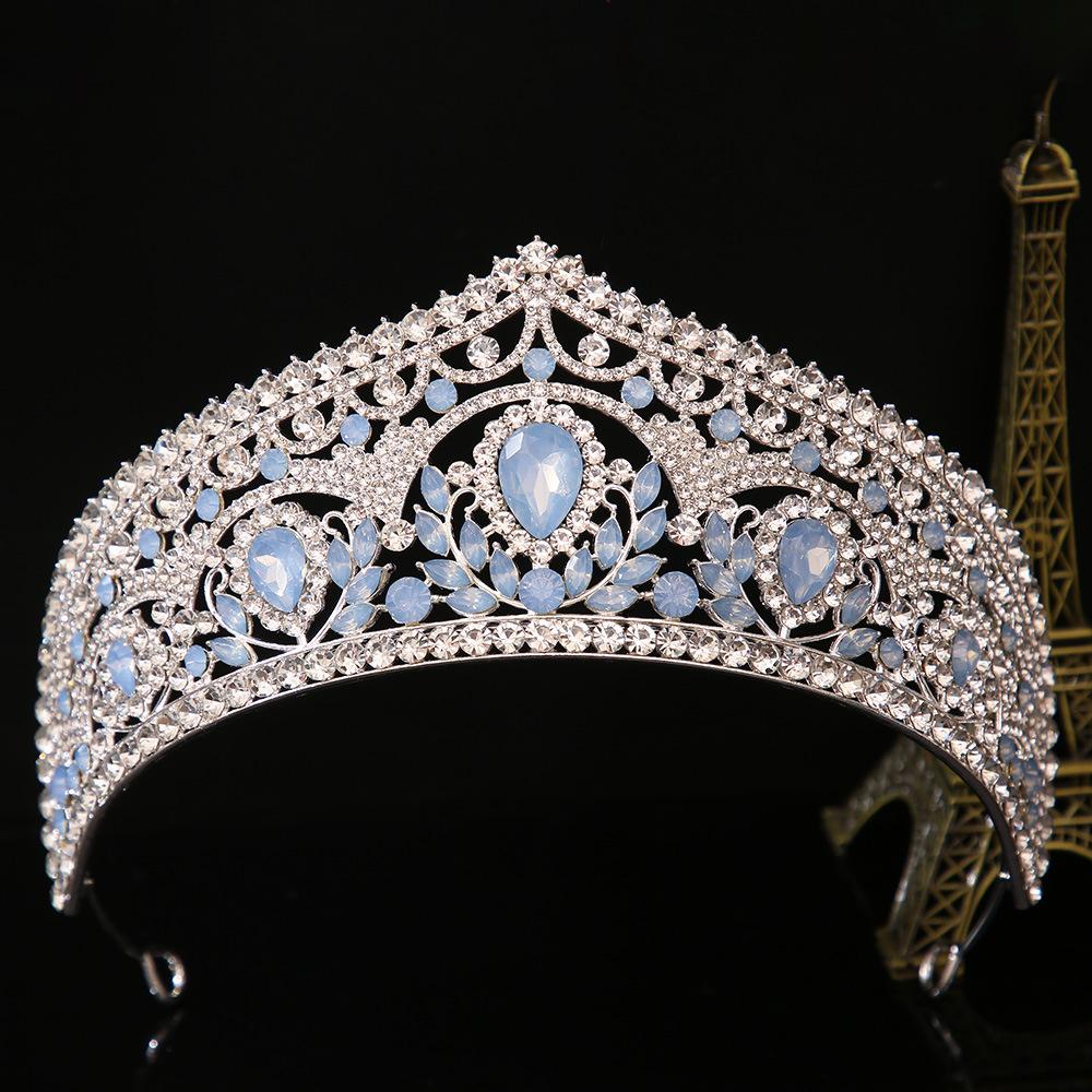Factory Direct Sales Korean-Style Bridal Crown European and American Party Birthday Dress Crown Alloy Rhinestone Headpiece Wholesale