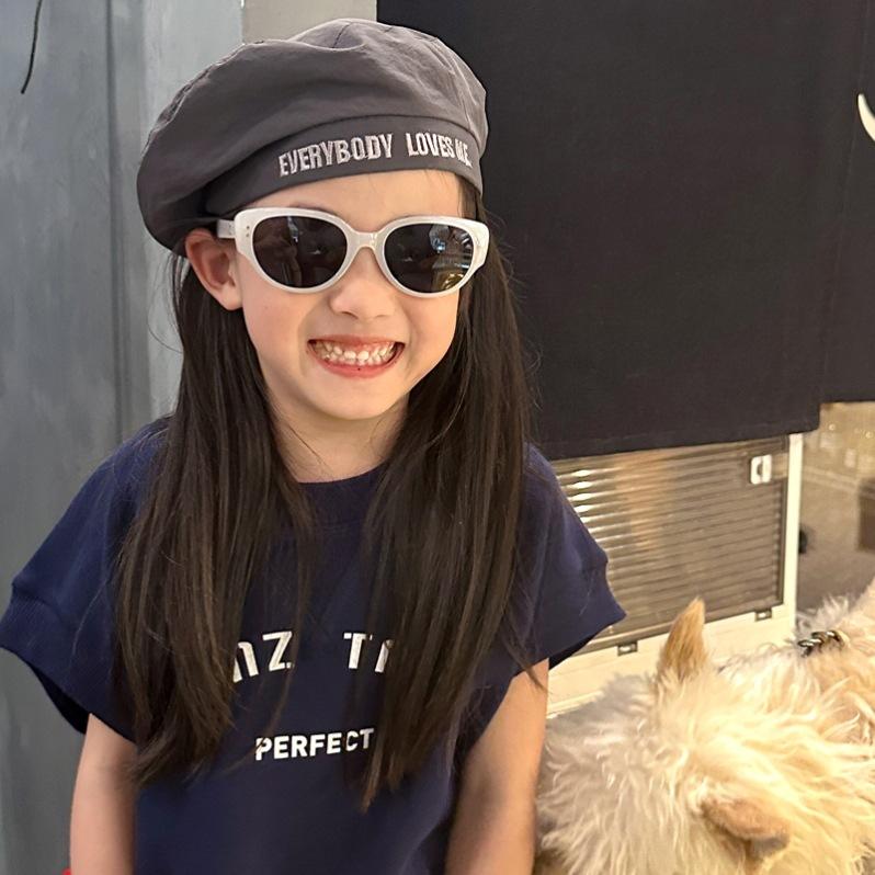 Children's Sunglasses Boys 2024 New Sunscreen Retro Girls Sunglasses Anti-ultraviolet Polarized Male Baby Glasses