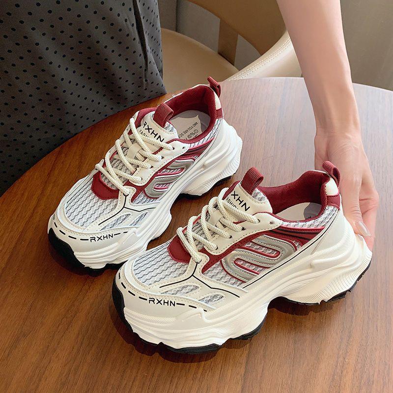 Cyber Celebrity Platform Shoes Torre Shoes 2025 Summer New Style Breathable Mesh Increased Casual Sports School Style Women's Shoes