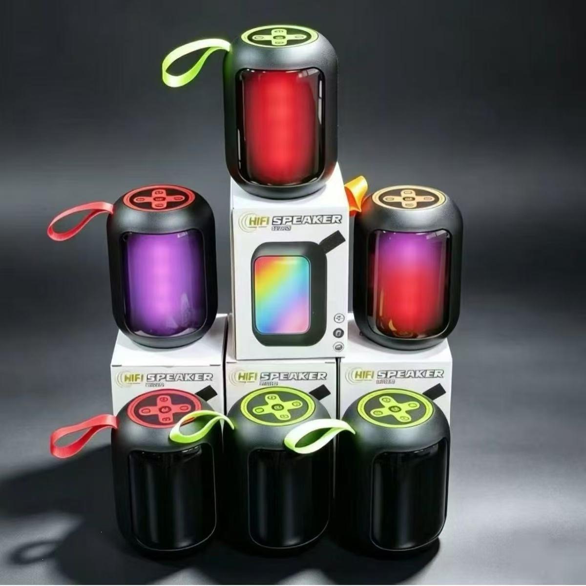 H102 Bluetooth Subwoofer Mini Speaker with Colorful Lights, High Volume Wireless Small Speaker, Factory Direct Sale