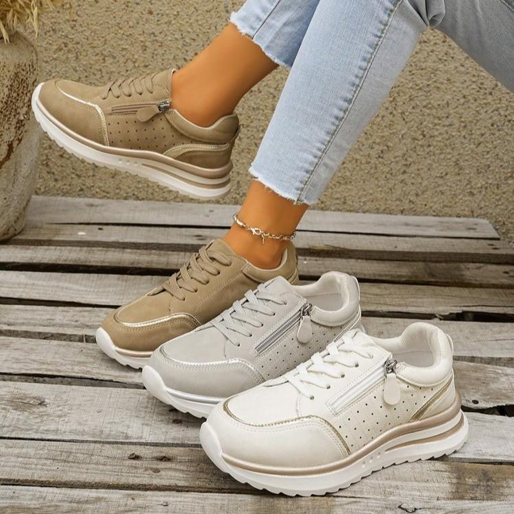 Large Size Export Side Zipper Breathable Sports Shoes 2025 Autum New Platform Comfortable Cross-Border Running Shoes Wholesale 43