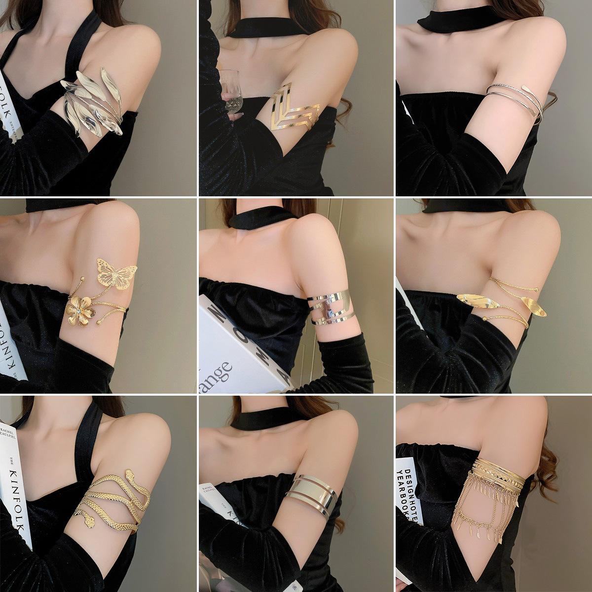 Cross-border European and American Open Arm Ring Bracelet Advanced Sense Niche Joker Bracelet Exaggerated Personality Fashion Jewelry Women Wholesale