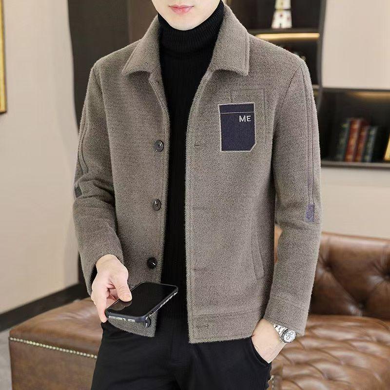 Woolen Jacket for Men, New Style, Fashionable, Retro, Trendy, Lapel Jacket, Stylish and Handsome, Autumn and Winter Casual Versatile Jacket