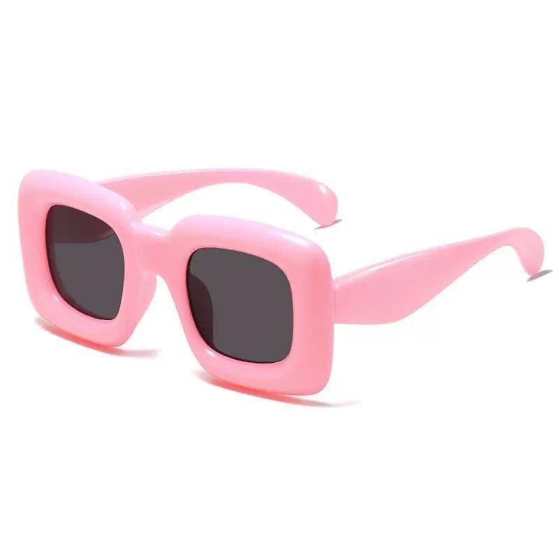 Children's Fat Frame Square Sunglasses Hip-Hop Bubble Sunglasses Funny Square Thick Frame Baby Glasses Funny and Fun