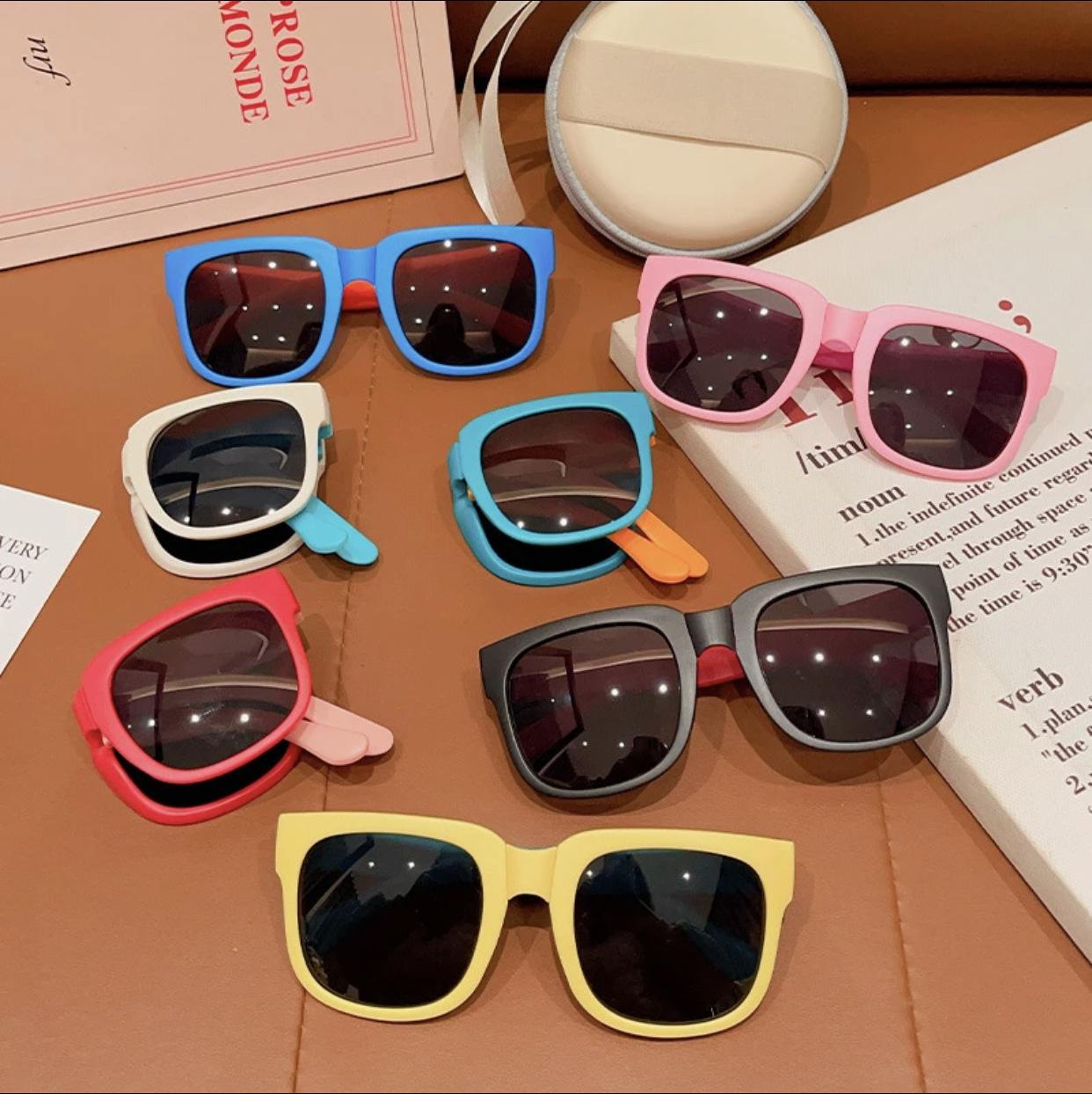Children's Fashionable Foldableable Sunglasses for Boys and Girls, Simple Casual Sunglasses, Baby Anti-Uv Sunscreen Visors