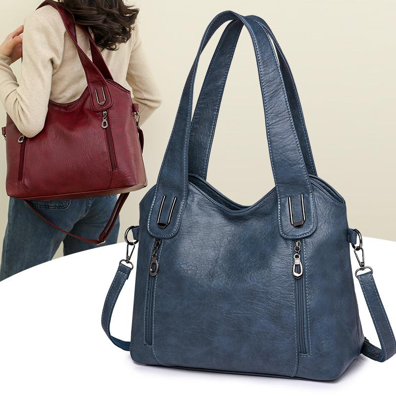 Bag Women's 2024 New Fashion All-match Large Capacity Tote Bag Casual Portable Shoulder Crossbody Bag Large Bag Wholesale
