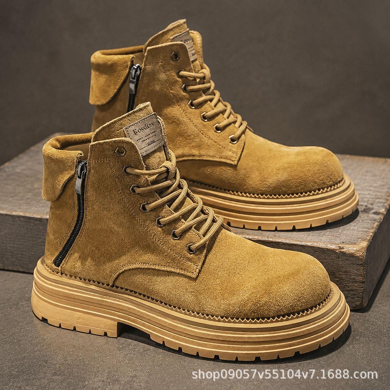 Cross-border men's casual sports shoes, autumn vintage high-top men's workwear Martin boots, hiking outdoor climbing shoes