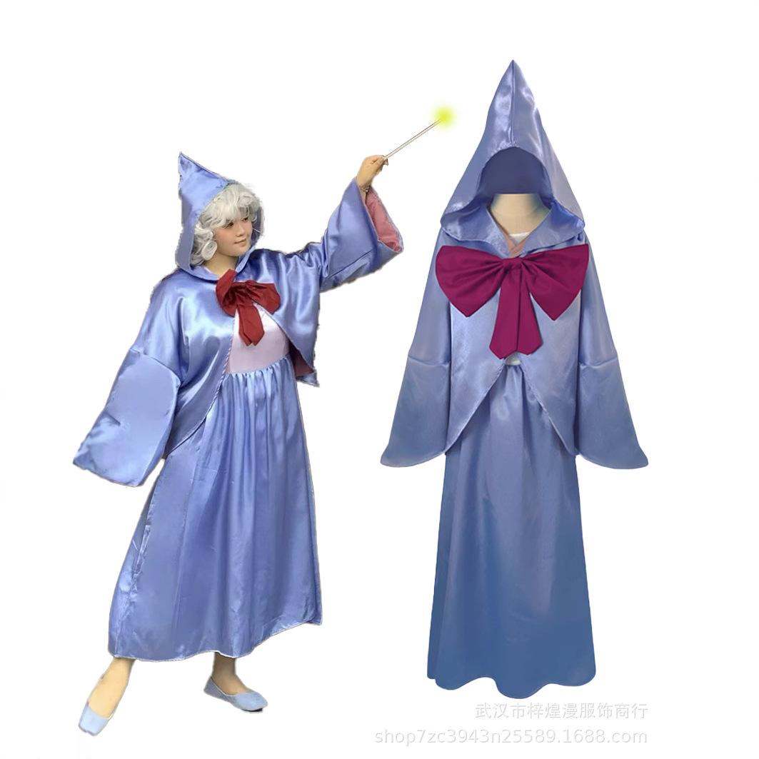 Cinderella Cos Clothing Women's Cosplay Fairy Godmother Fairy Godmother cospaly Stage Performance Clothing