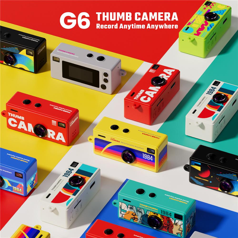 Cross-Border G6 Thumb-Sized Mini Camera for Students, Outdoor Sports, Children's Retro Mini Pocket Camera, Portable and Convenient