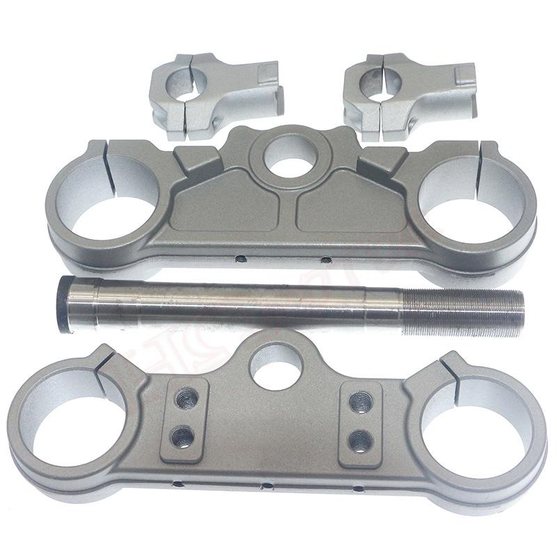 Cross-country motorcycle accessories modified inverted shock absorber 45/48mm direction finder aluminum alloy upper and lower connecting plate pressure block