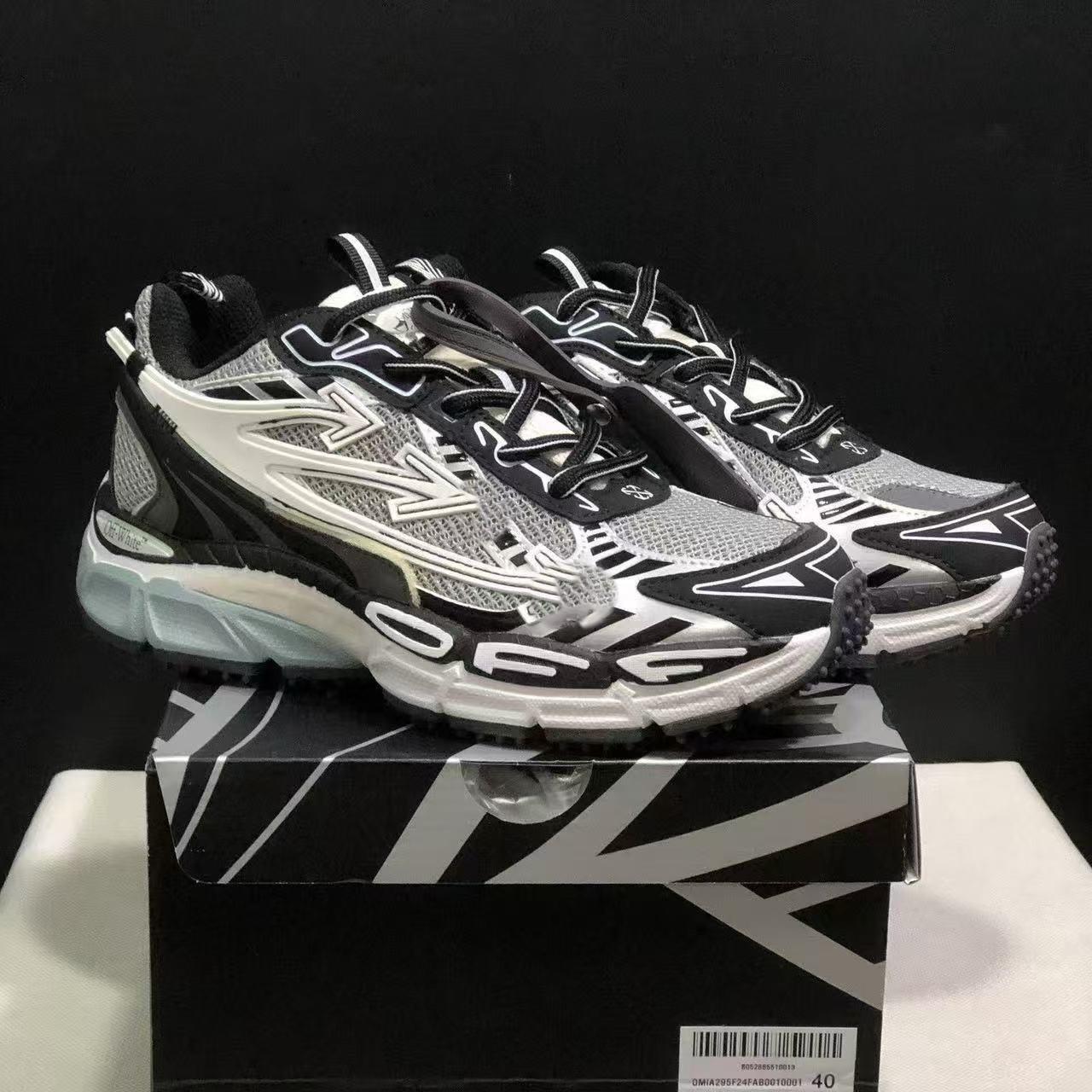 Foreign Trade Original Off Three-Arrow Retro Color-Block Dad Sneakers for Couples, Height-Increasing Casual Running Shoes, Thick-Soled Lightweight Sports Shoes