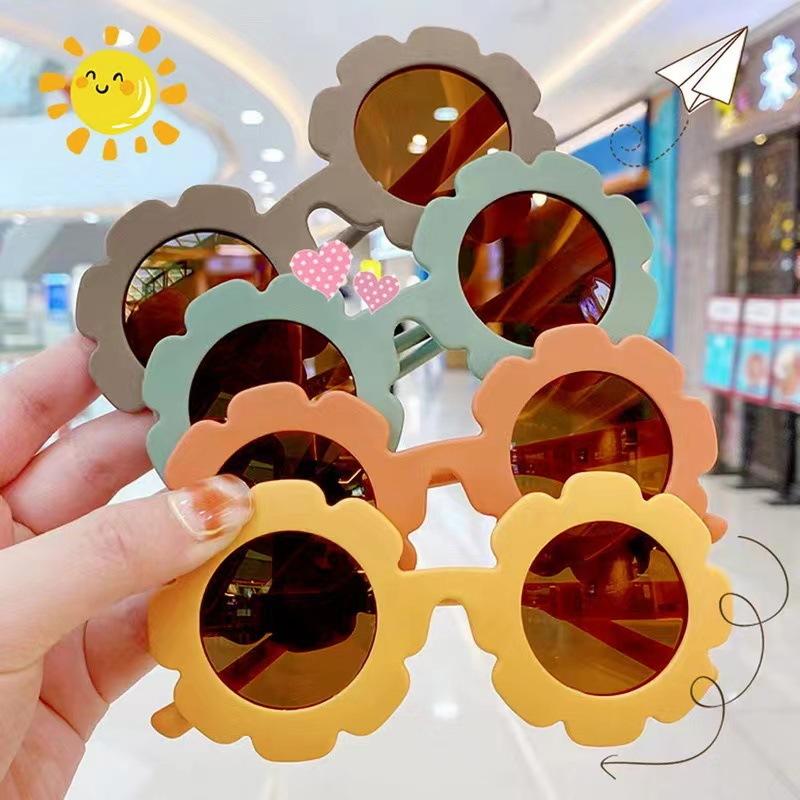 Children's Sunglasses, Travel Sun Protection and Uv Protection Sunglasses, Cute Sun Flower Baby Decorative Glasses
