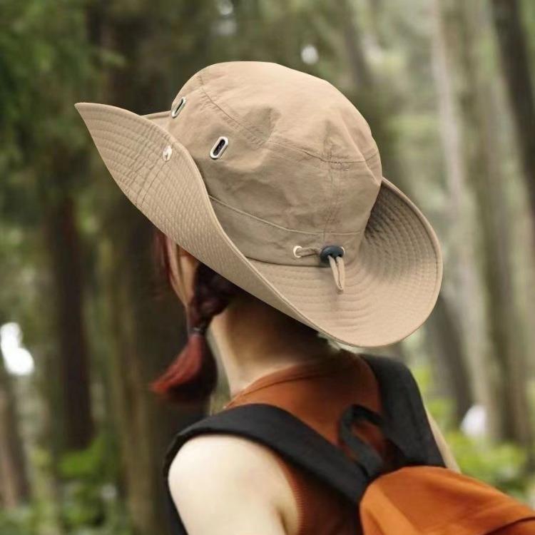 Western Cowboy Hat, Fisherman Hat, Women's Sun Protection Hat, Outdoor Sunshade Hat, Hiking and Mountaineering Hat, Men's Large Head Circumference, Quick-Drying