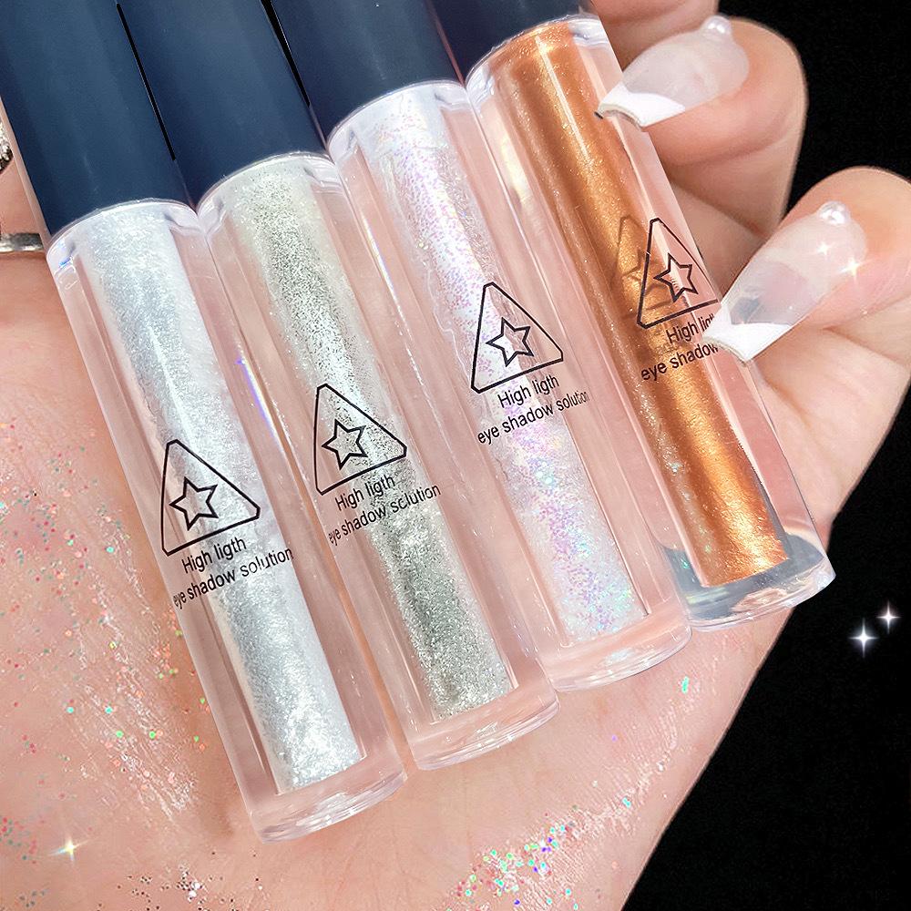 Liquid Eyeshadow One Drop of Tear Glitter Sequins Silkworm Pearlescent Polarized Brightening Monochrome Highlight Eyeshadow for Women