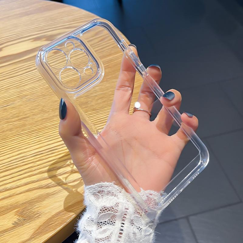Suitable for Apple 15Promax Mobile Phone Case, New Iphone18 Space Case, Transparent 14 Silicone 16 Anti-Fall Soft Case