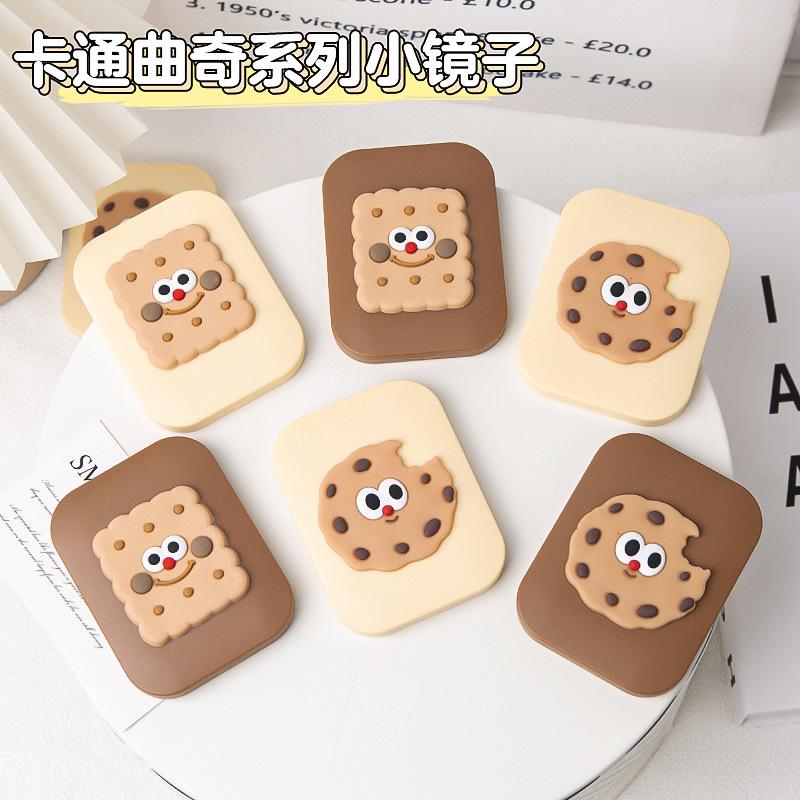 Cartoon Children's Mirror, Plastic Folding Mirror and Comb in One, Cute Portable Mirror, Student Portable Makeup Mirror Wholesale